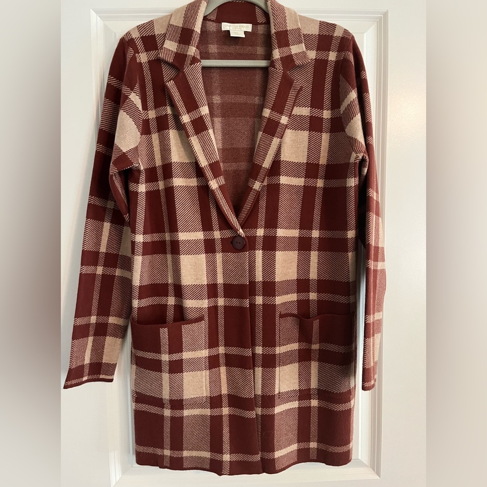 Christian Siriano Plaid Coat